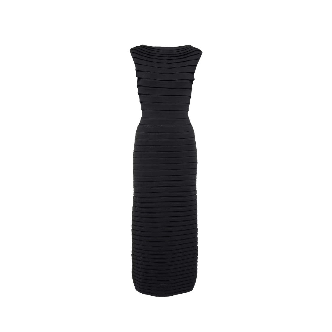 Alaïa 3D-Stripe Midi Dress