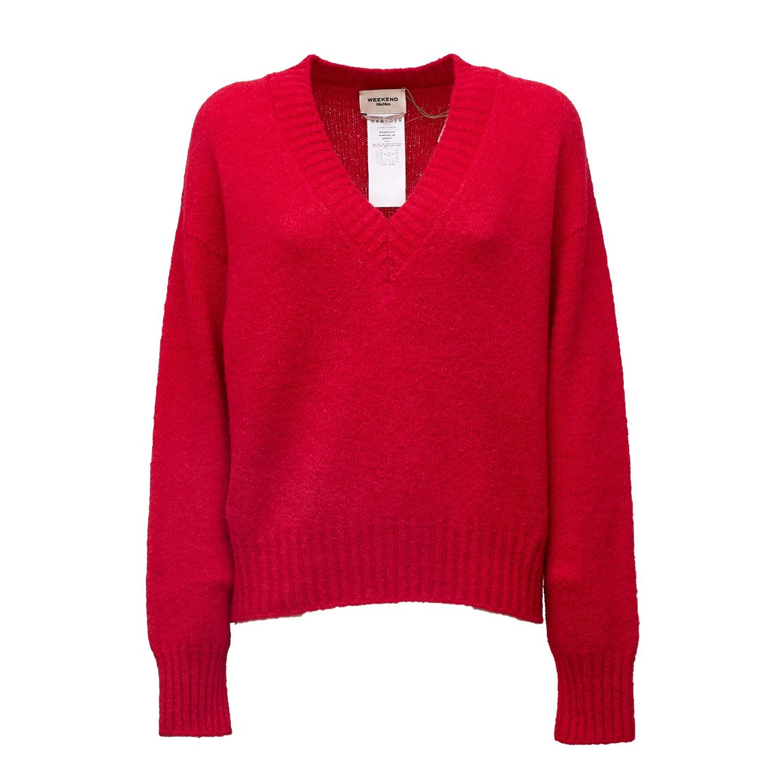 Max Mara Alpaca-Cotton Blend V-Neck Knit Sweater