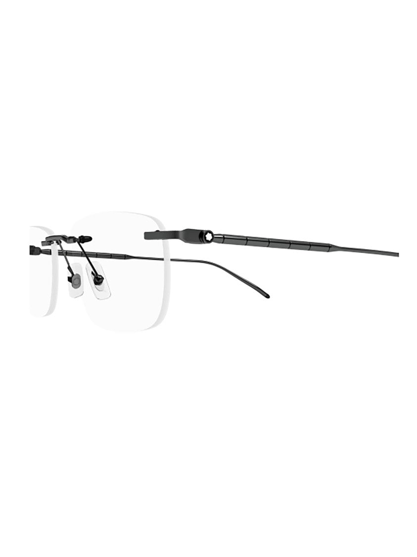 Montblanc Black Mb0215o Rimless Metal Frames