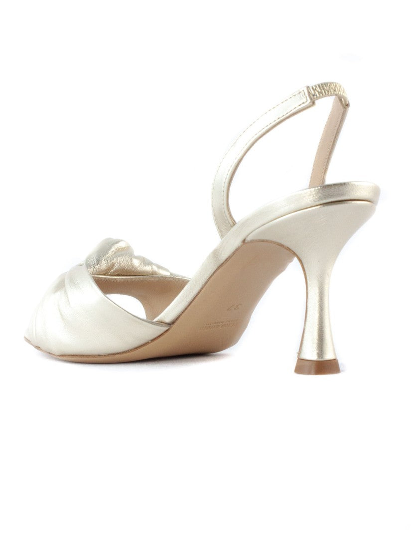 Roberto Festa Metallic Gold Slingback Sandal