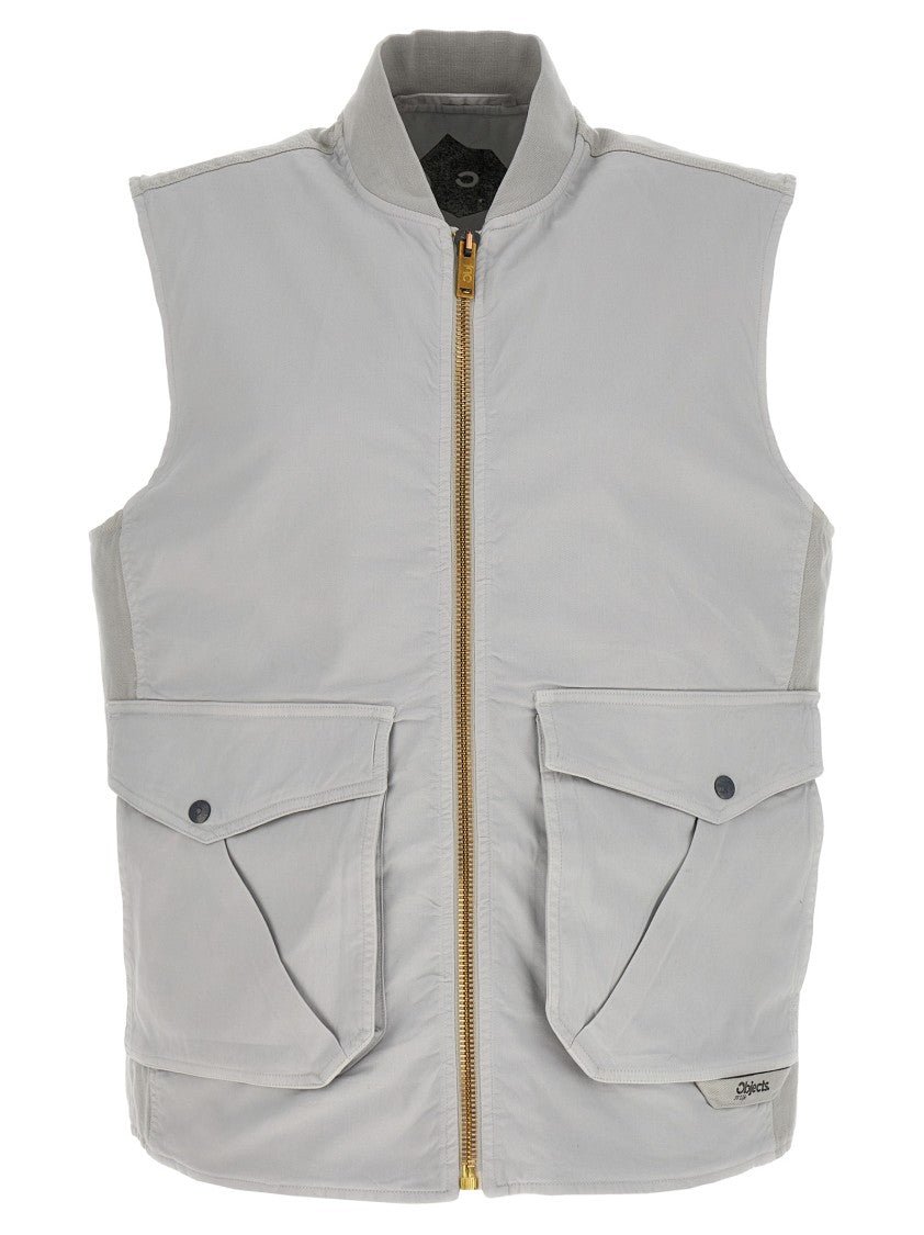 Objects Iv Life Cotton Canvas Vest With Functional Pockets