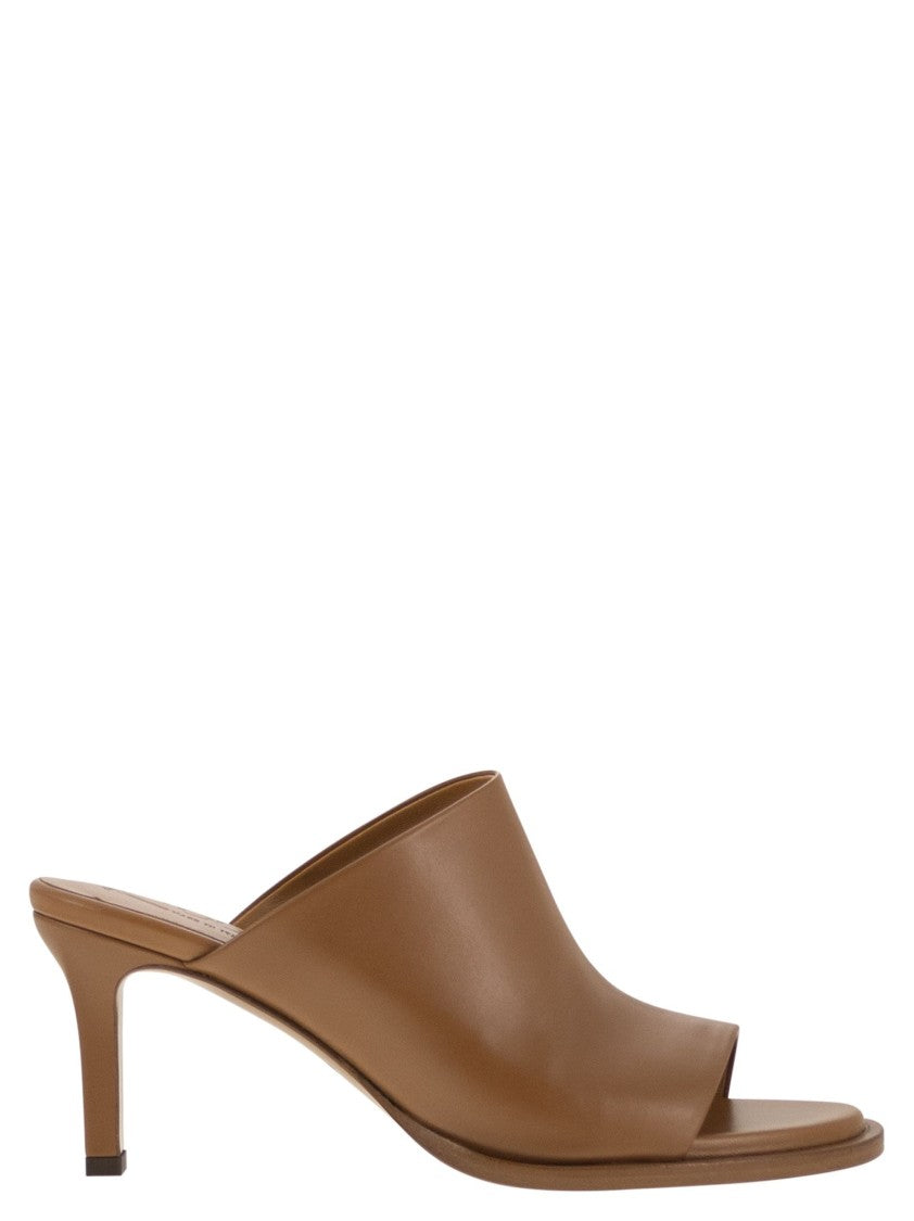 Tod's Soft Calfskin Open-Toe Sandals With Banded Heel