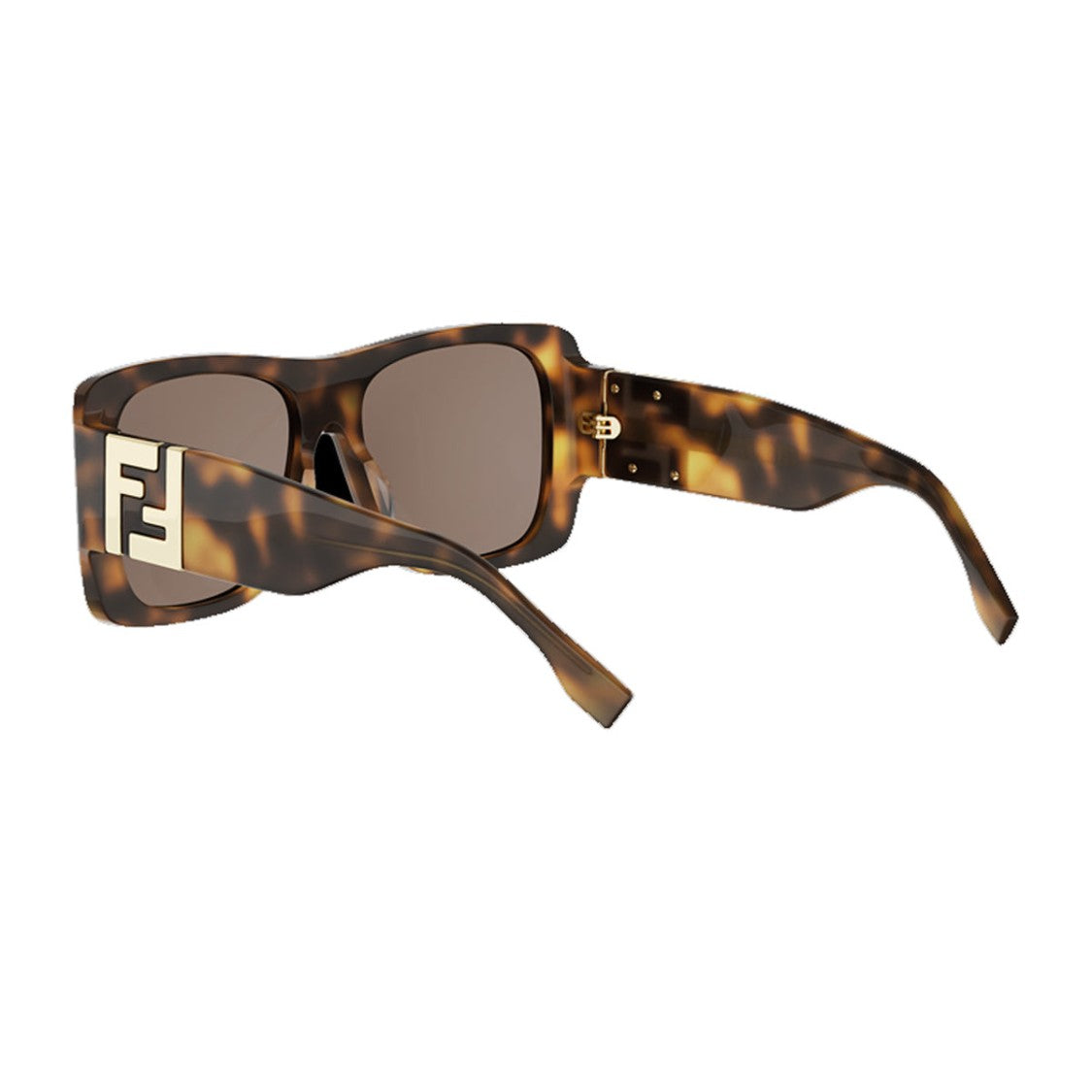 Fendi Havana Forever Fendi Bold Rectangular Acetate Sunglasses