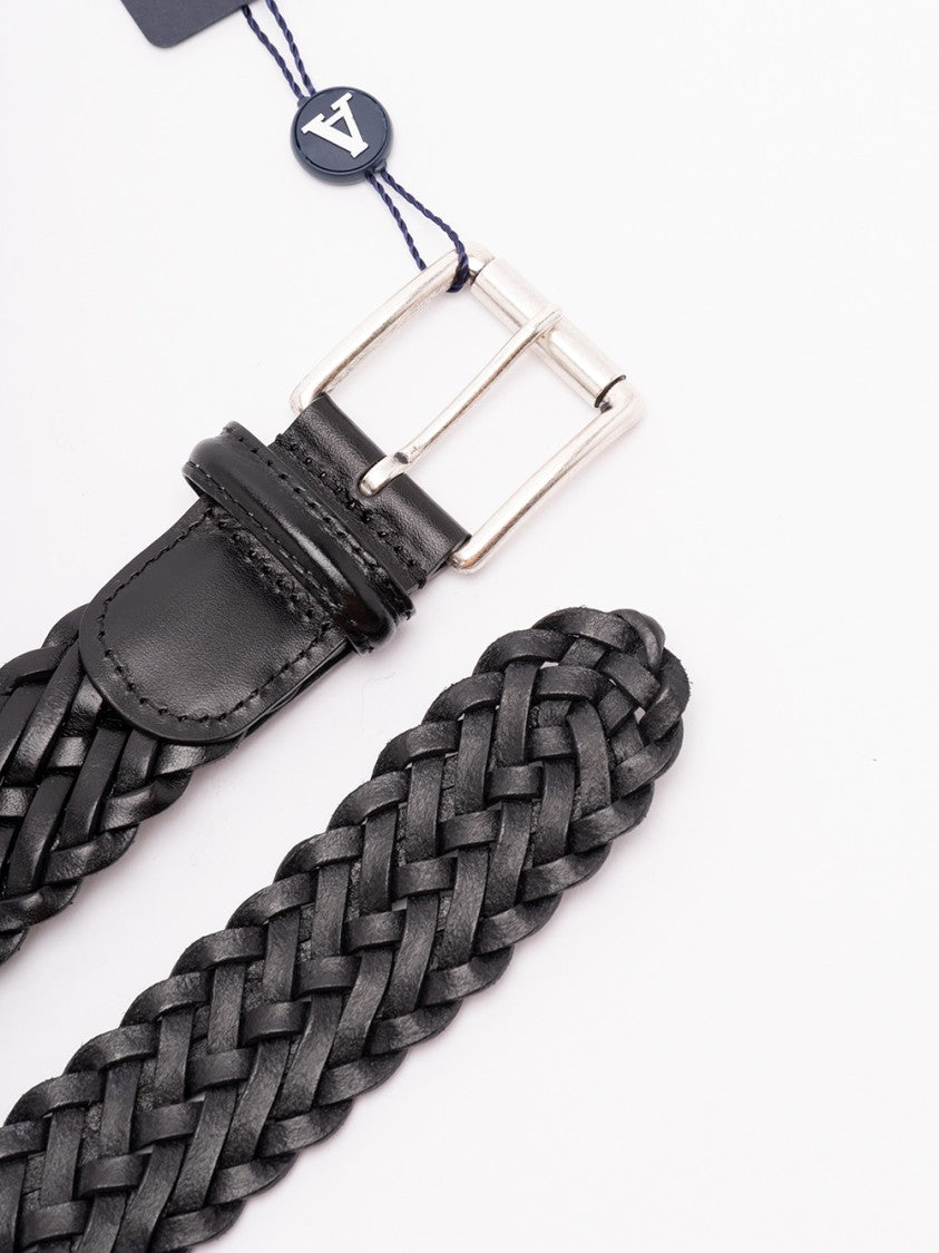 Anderson's Braided Black Leather Belt