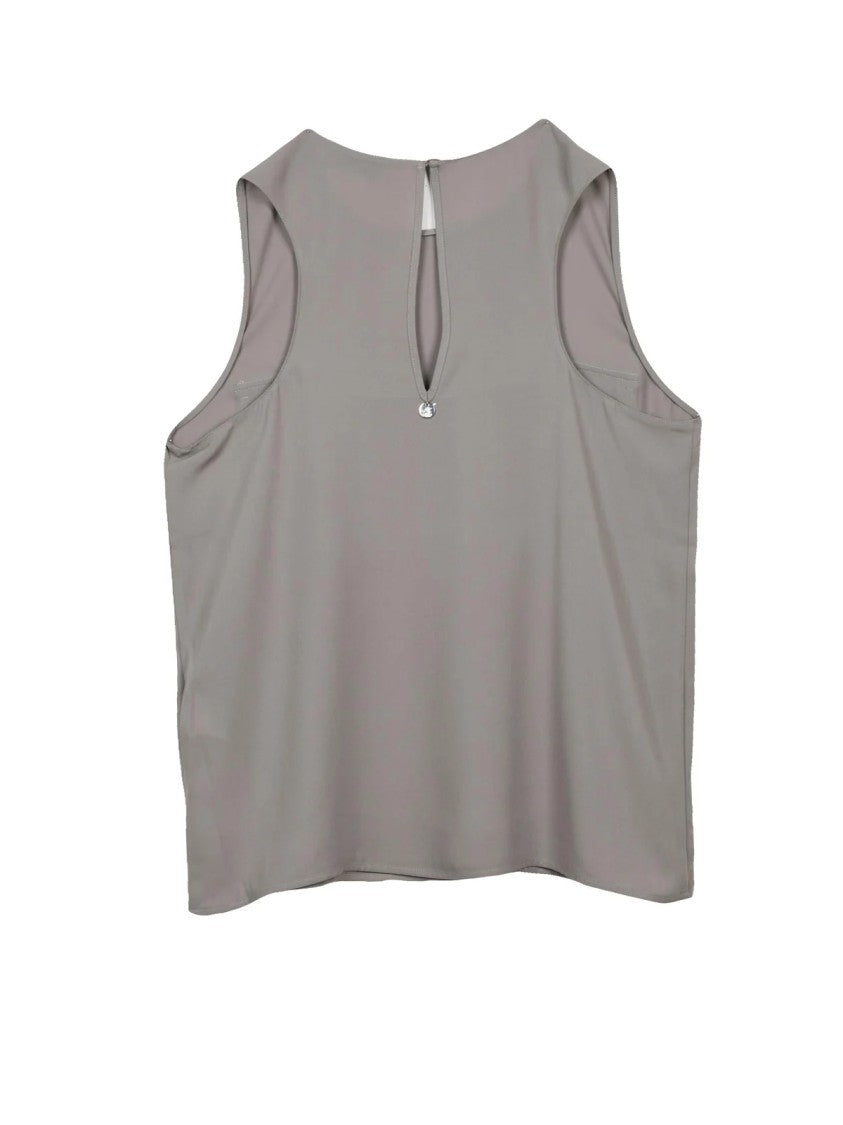Liu Jo Sage Green Polyester Sleeveless Top