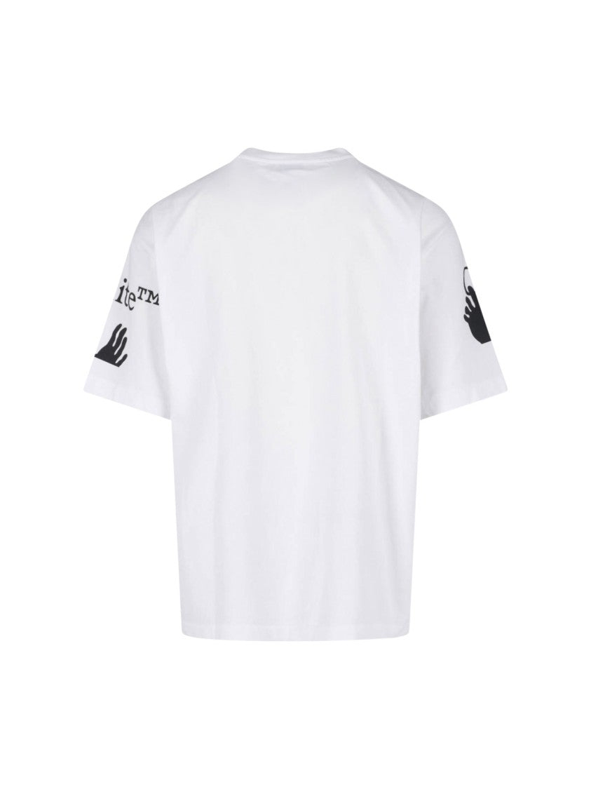 Off-White White Swimming Graphic Cotton T-Shirt
