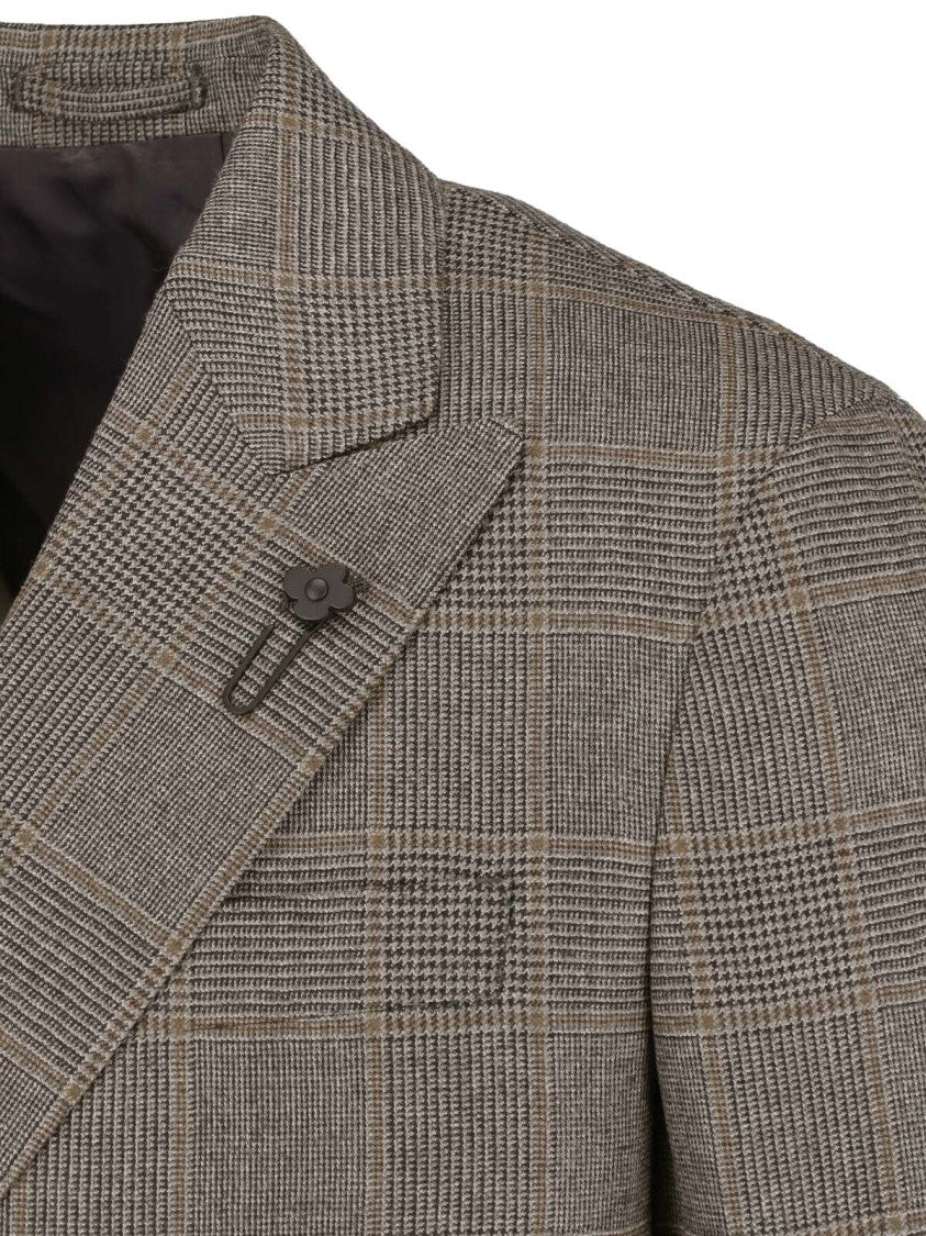 Lardini Timeless Checkered Double-Breasted Blazer