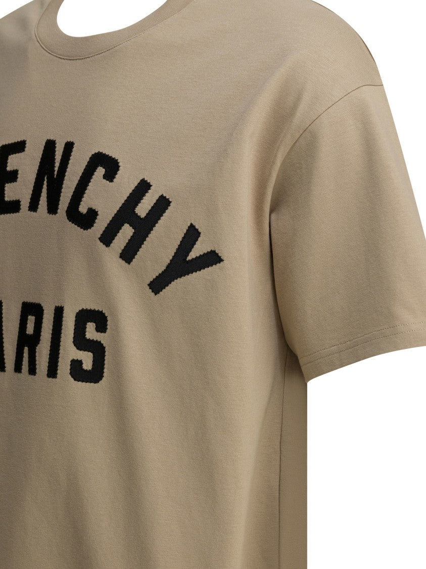 Givenchy Cotton T-Shirt With Grosgrain Appliqué And Riveted Detailing