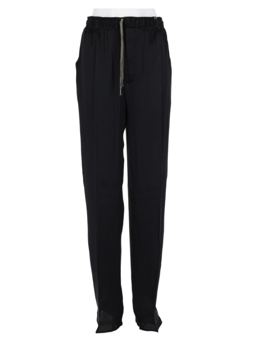 Maison Margiela Relaxed Fit Straight Leg Trousers With Drawstring Waistband
