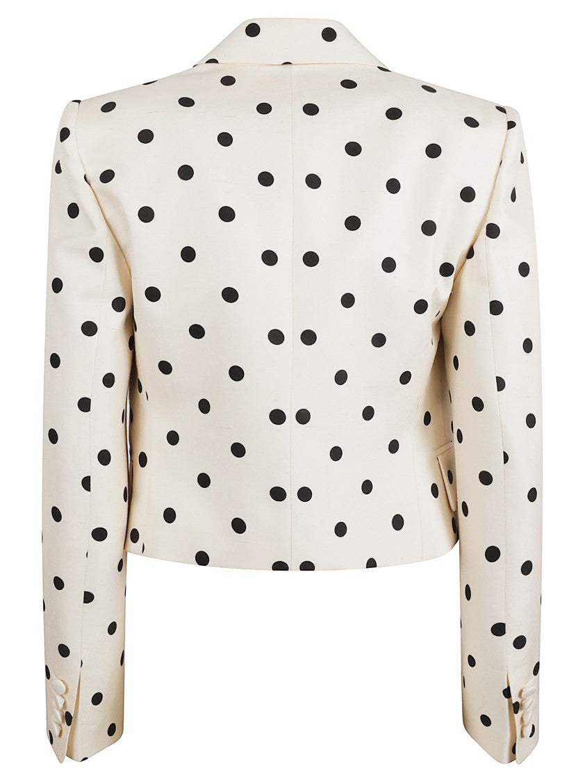 Valentino Garavani Cropped Polka Dot Jacket