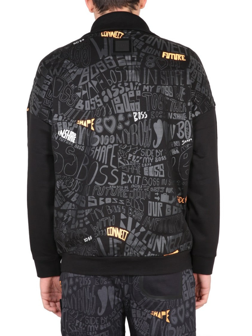 Boss High Neck Graphic Sweatshirt
