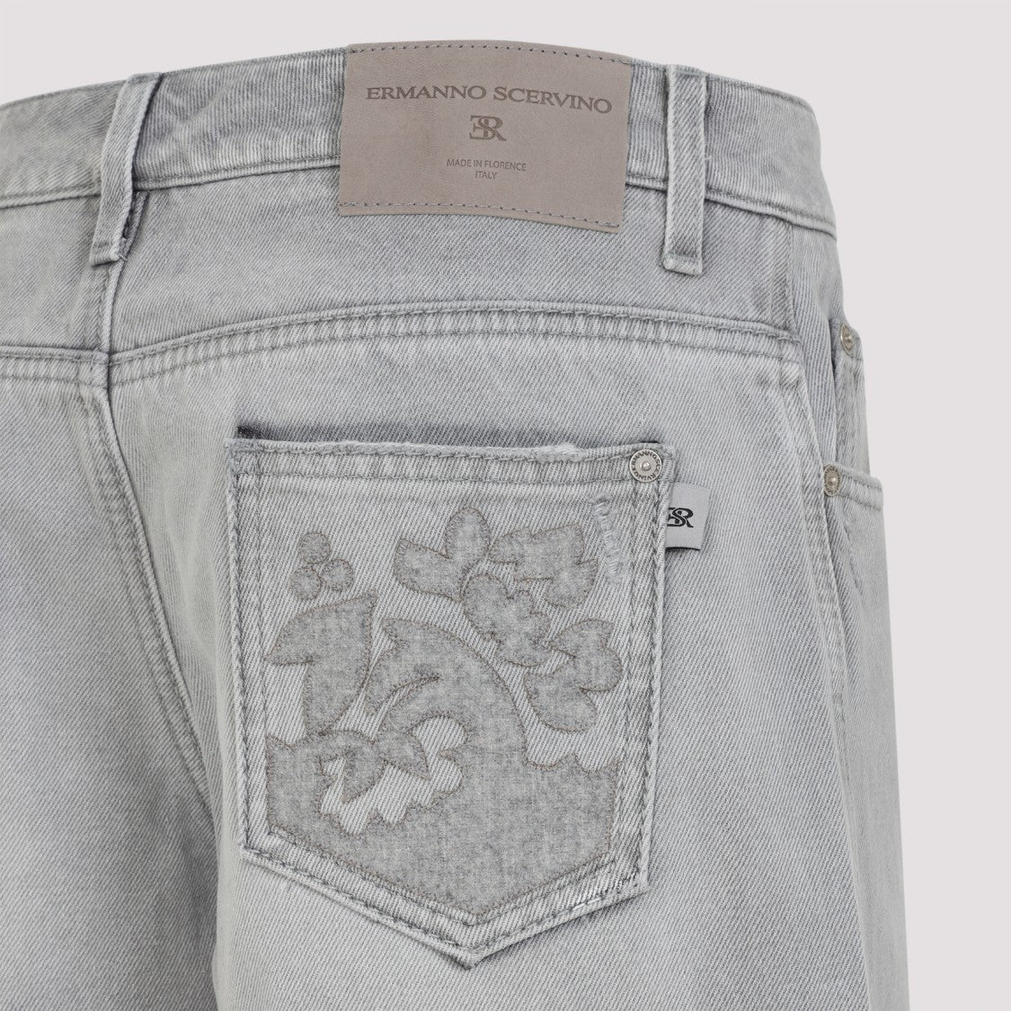 Ermanno Scervino High-Waisted Wide-Leg Jeans With Embroidered Detailing