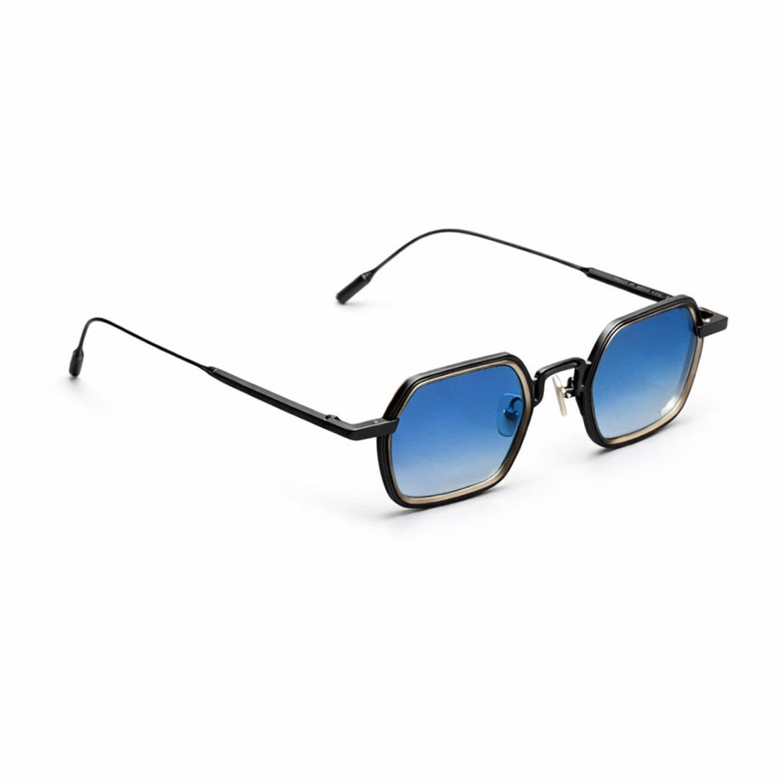 Capote Eyewear C396 Octagonal Matte Black Titanium Gradient Sunglasses