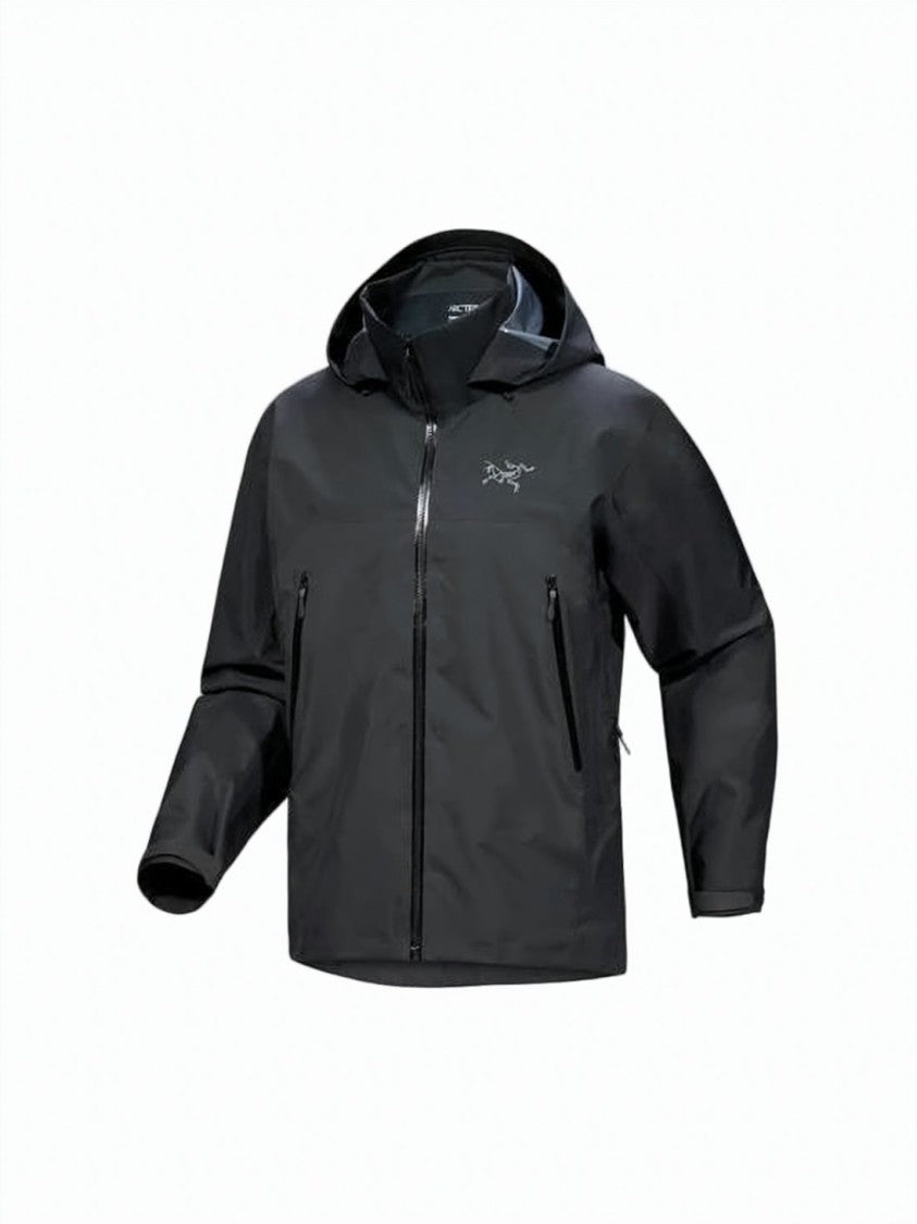 Arc'teryx Hooded Black Jacket With Design