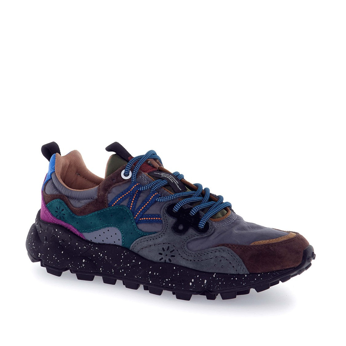 Flower Mountain Grey And Petrol Yamano 3 Sneakers