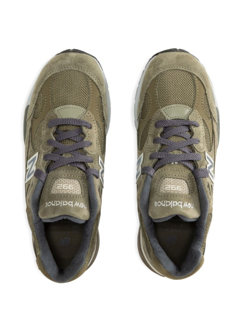 New Balance 992  Green Breathable Sneakers
