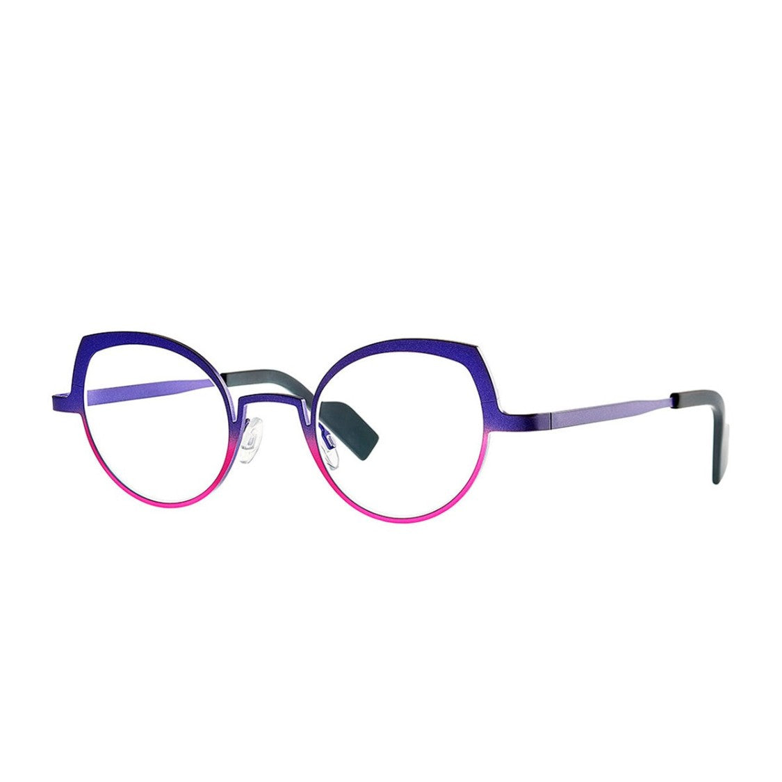 Theo Eyewear Fluo Purple Speak Titanium Sunglasses