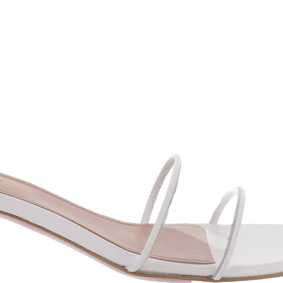 Amina Muaddi Sculpted Heel Sandals With Transparent Pvc Strap