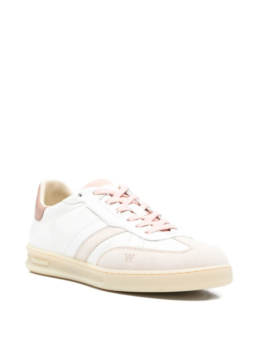 Woolrich White Double U.T Cracked Calf Sneakers