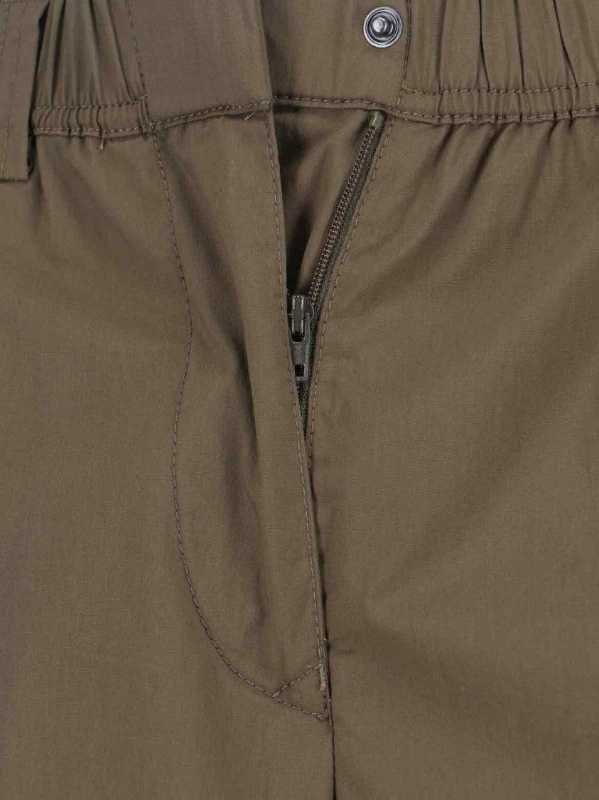 Aspesi Wide Cotton Blend Trousers – Green