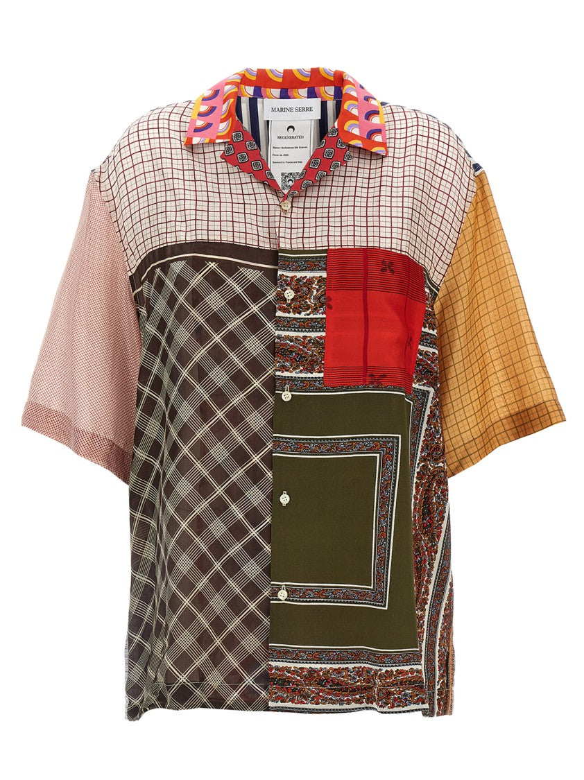 Marine Serre 'Regenerated Silk Scarves Bowling' Shirt