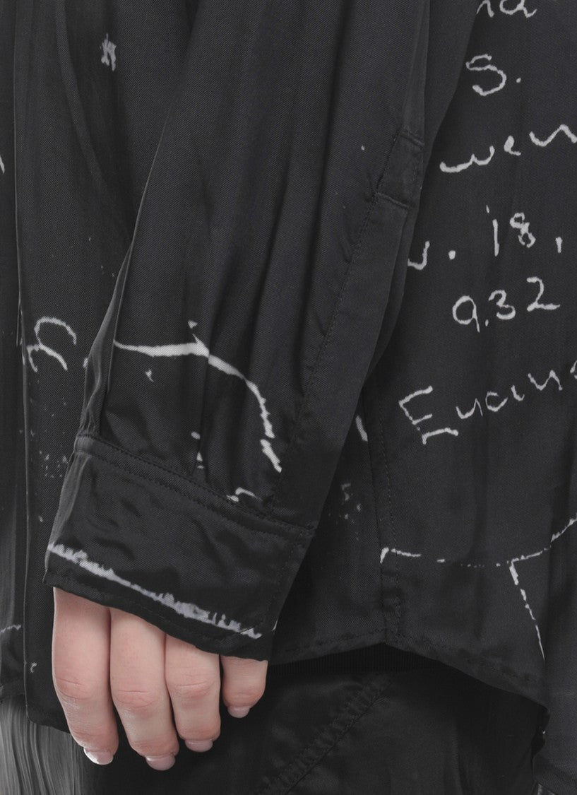 Rick Owens Black Larry Fogpocket Cotton Shirt