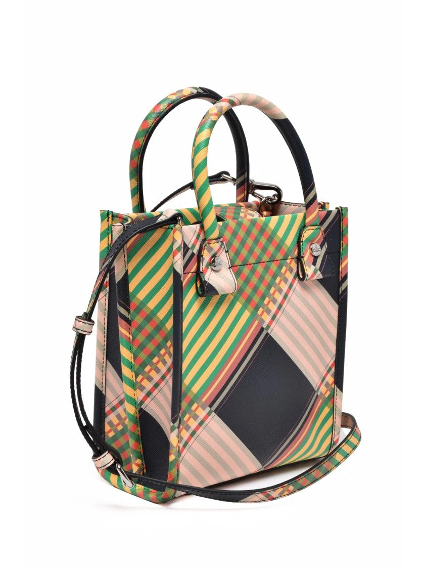 Vivienne Westwood Teddy Tote Small With Detachable Strap And Metallic Emblem
