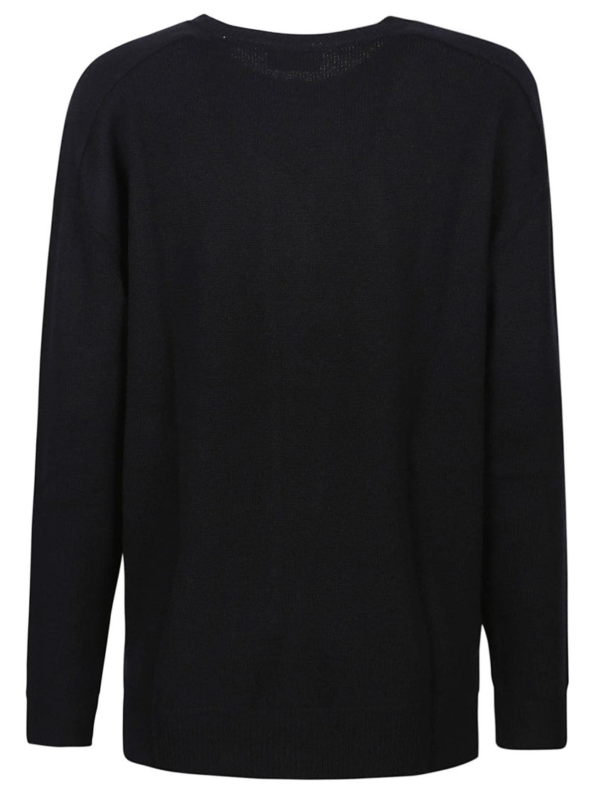 P.A.R.O.S.H. Loos Black Wool-Cashmere Sweater