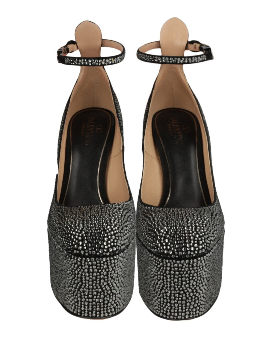 Valentino Tan-Go Crystal Embellished Platform Pumps