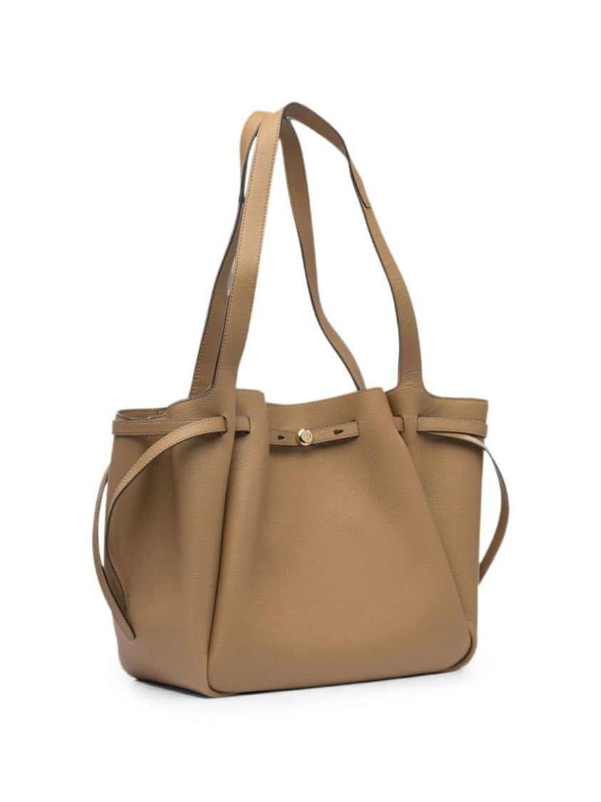 Tory Burch Romy Pebbled Leather Wide Strap Tote Bag