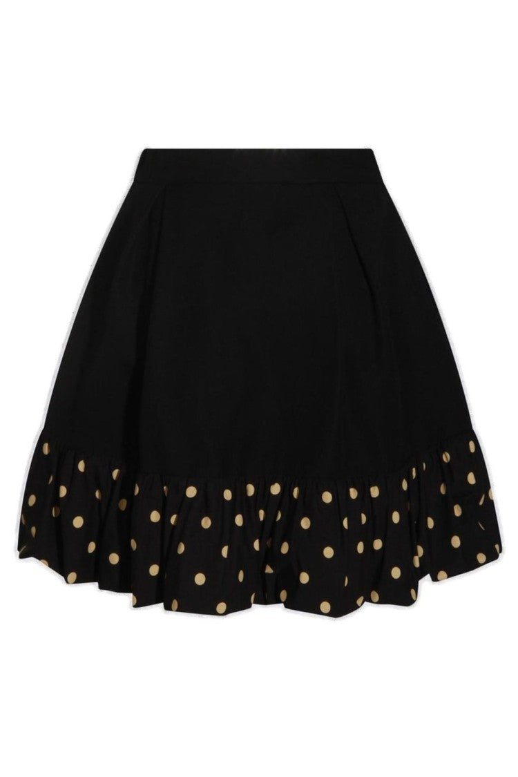 Moschino Polka-Dot Mini Skirt – Black