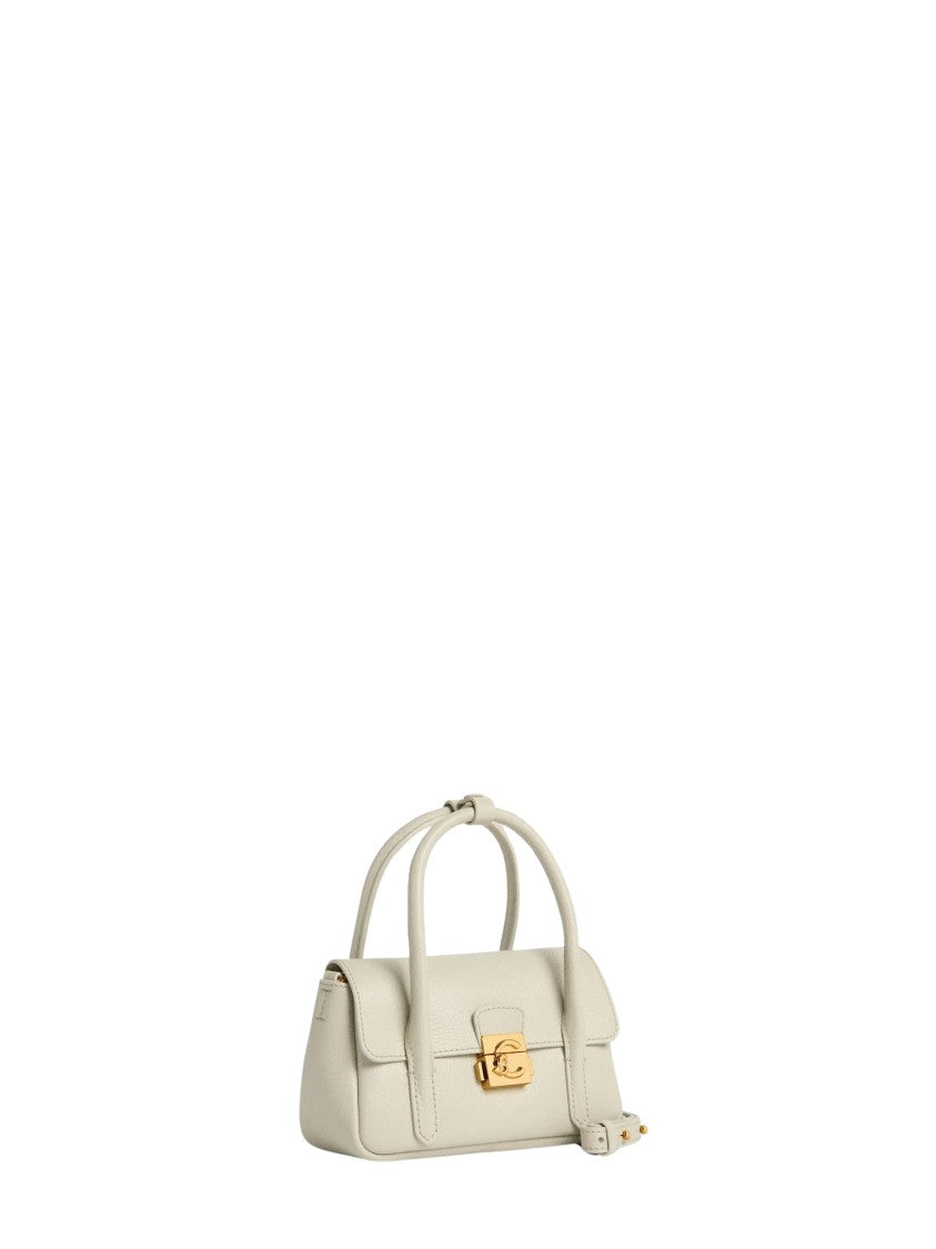 Coccinelle Structured Rectangular Mini Handbag With Gold-Tone Lock