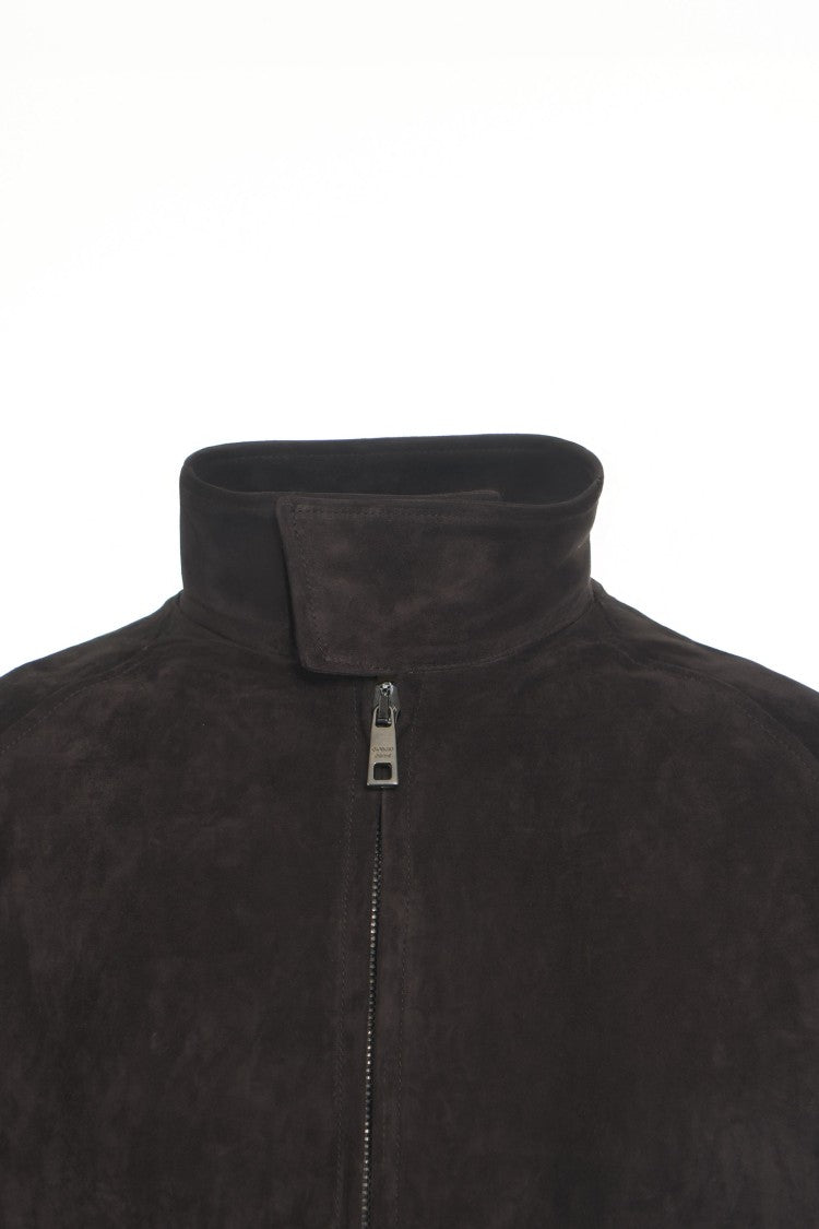 Giorgio Brato Suede Jacket With High Collar