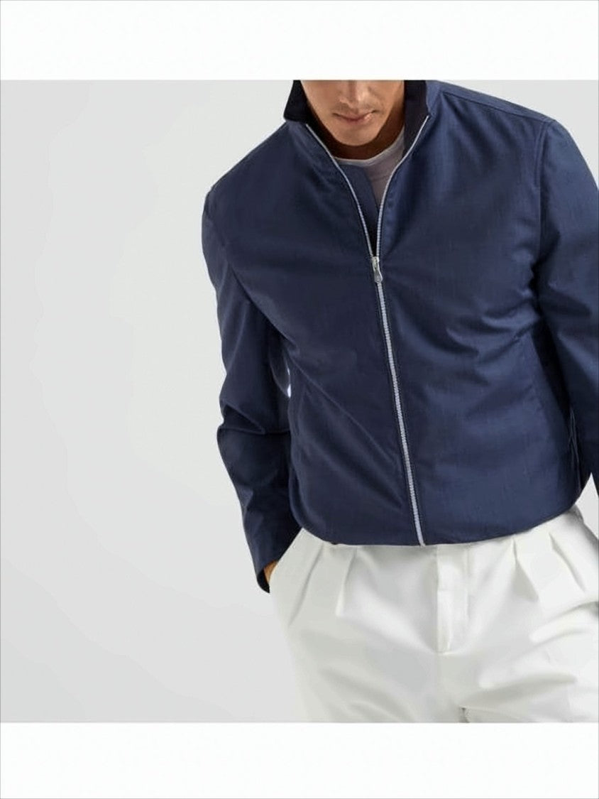 Brunello Cucinelli High Stand Collar Casual Jacket