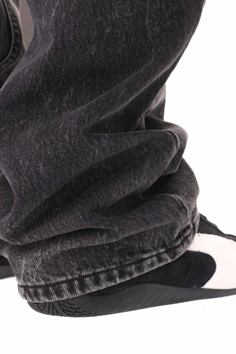 Haikure Relaxed Fit Black Denim Logan Jeans