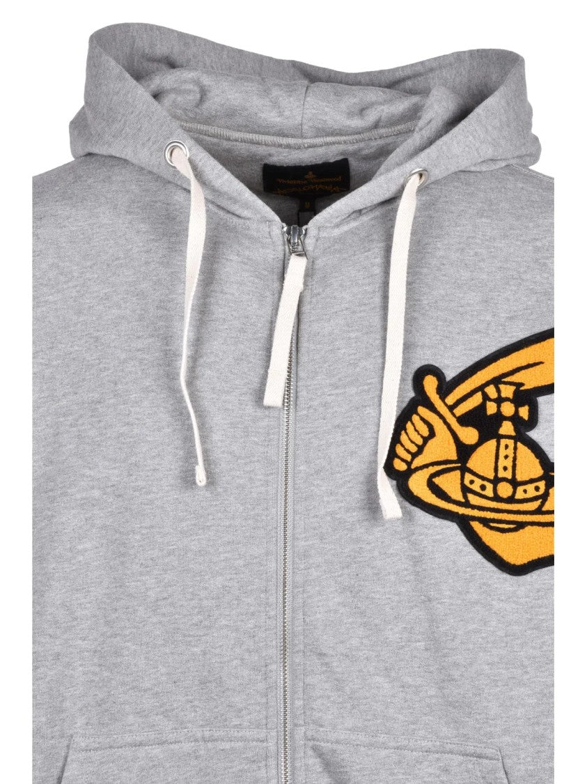 Vivienne Westwood Anglomania Anglomania Zip Sweatshirt With Hood And Kangaroo Pocket