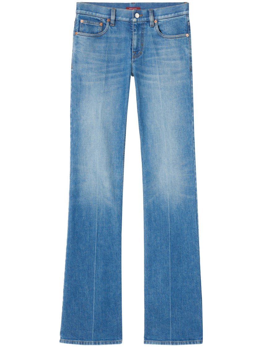 Gucci Blue Light Blue Flared Retro Jeans