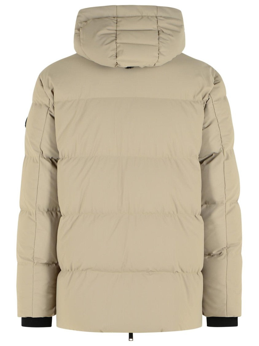 Moose Knuckles 'Soho 3Q' Beige Stretch Nylon Down Jacket