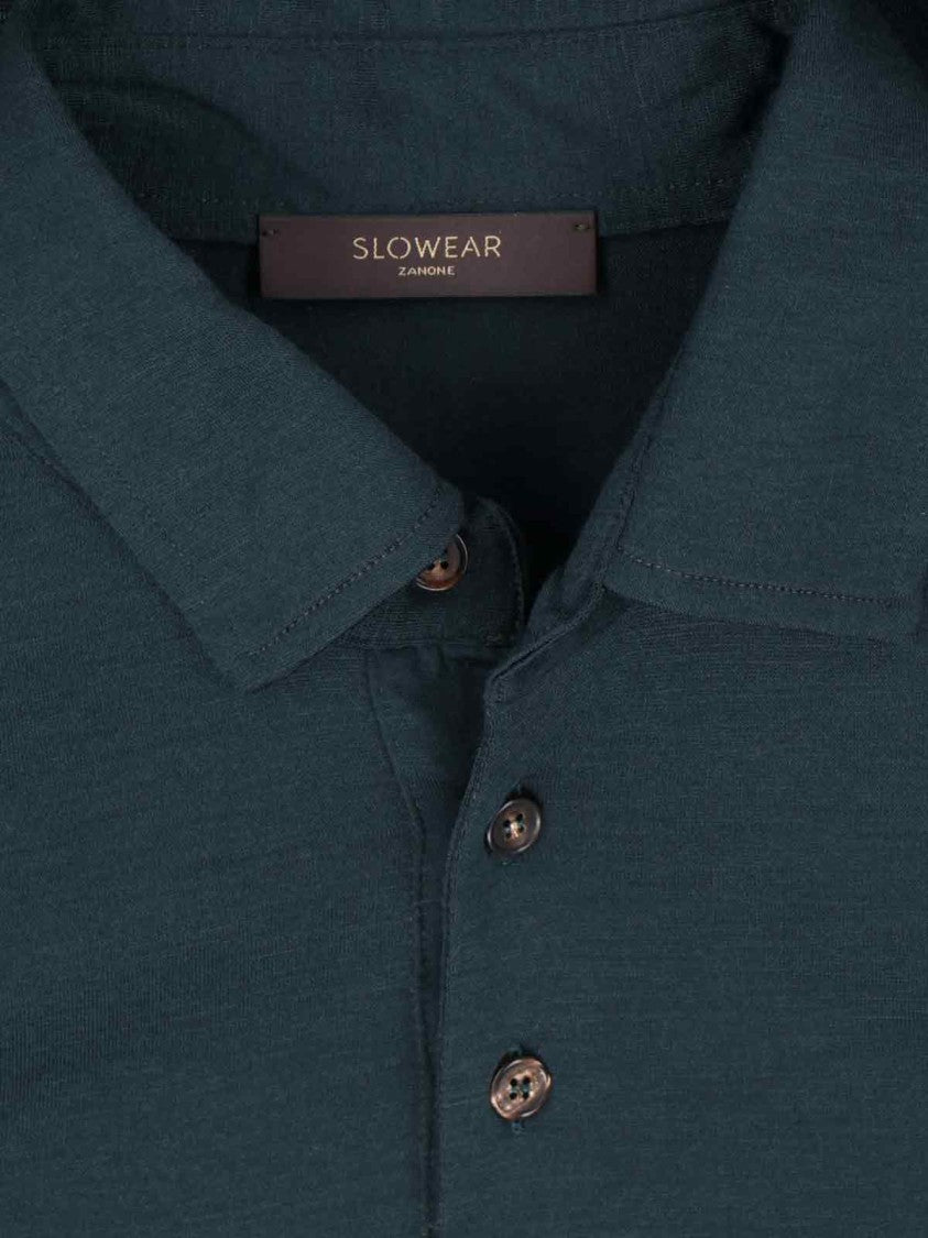 Zanone Virgin Wool Polo – Green