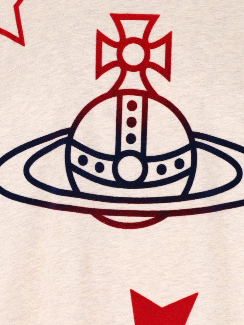 Vivienne Westwood Beige Orb Round Neck Cotton T-Shirt