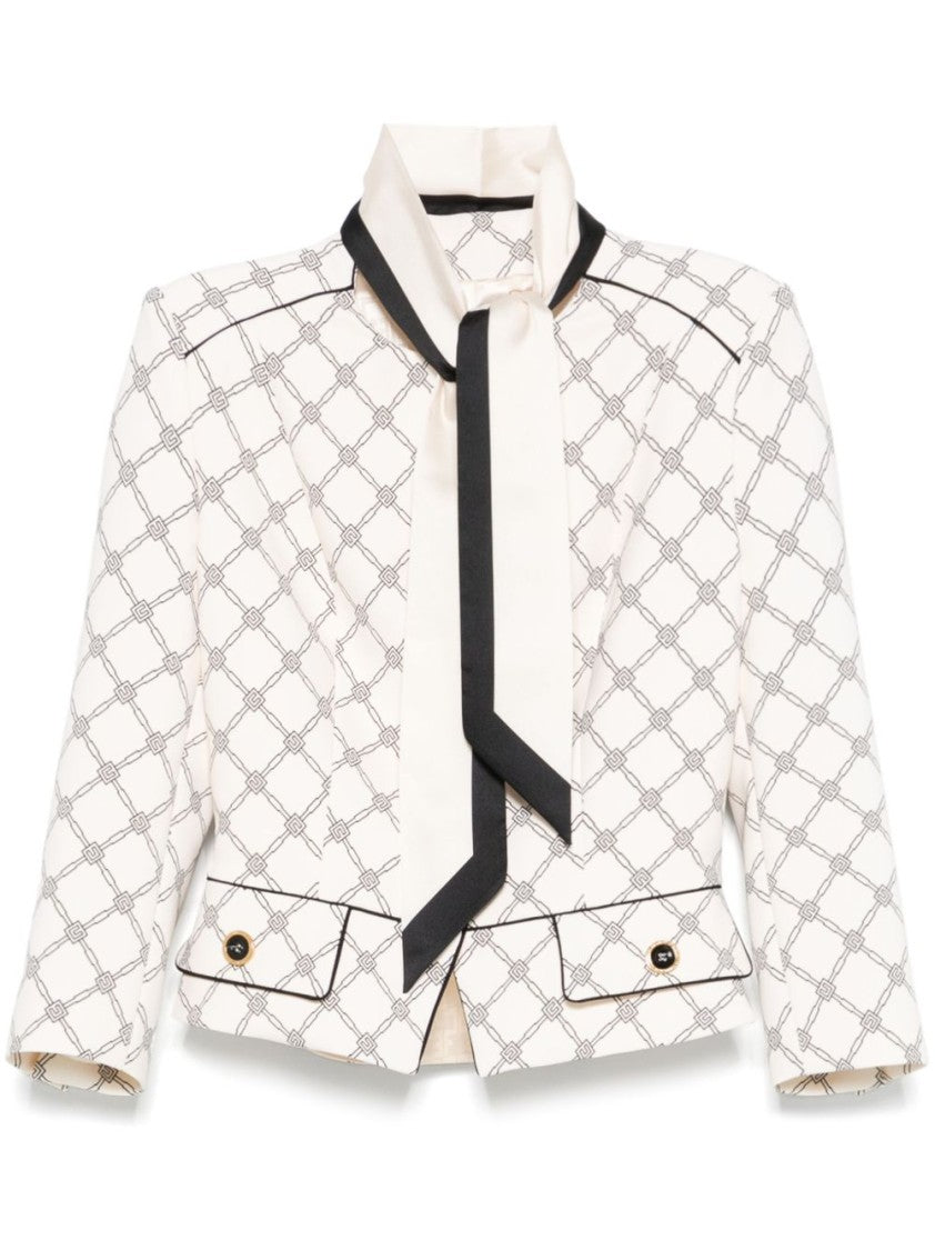Elisabetta Franchi Light Beige Tailored Jacket