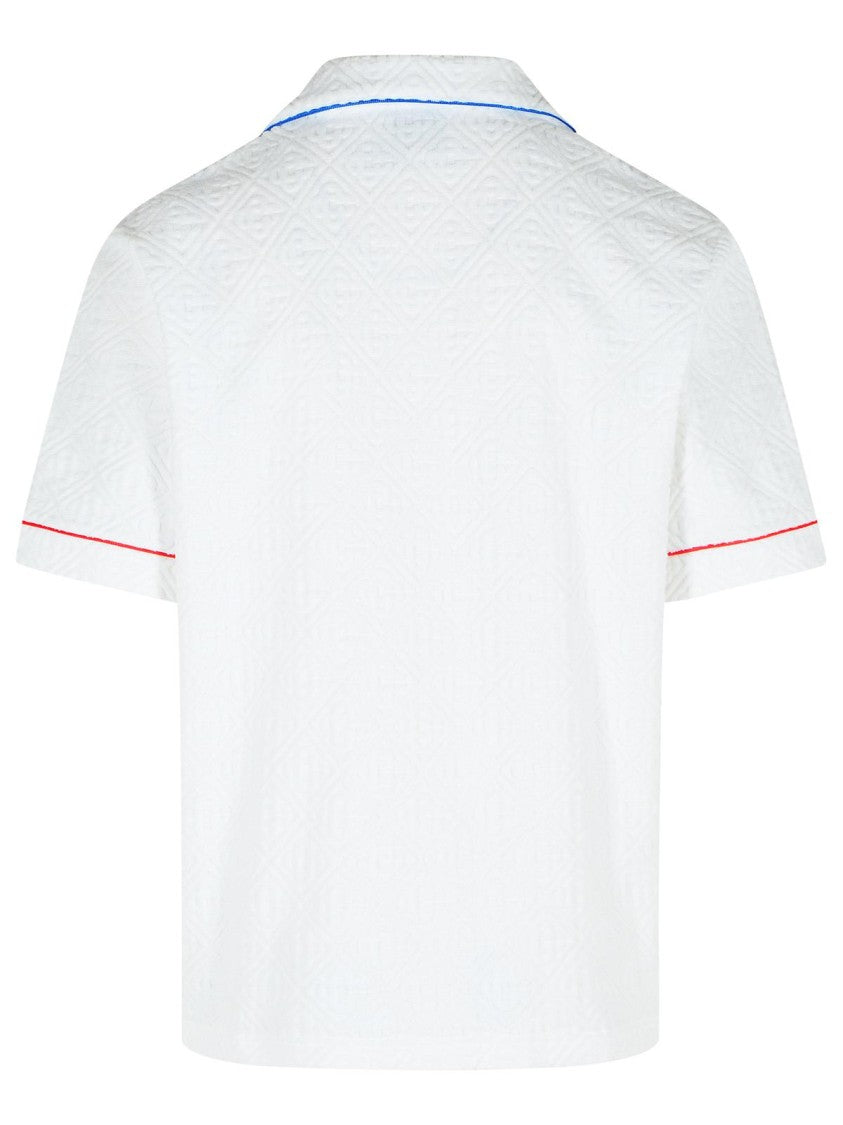 Casablanca Short Sleeved Shirt In Jacquard Cotton Blend Terry Cloth