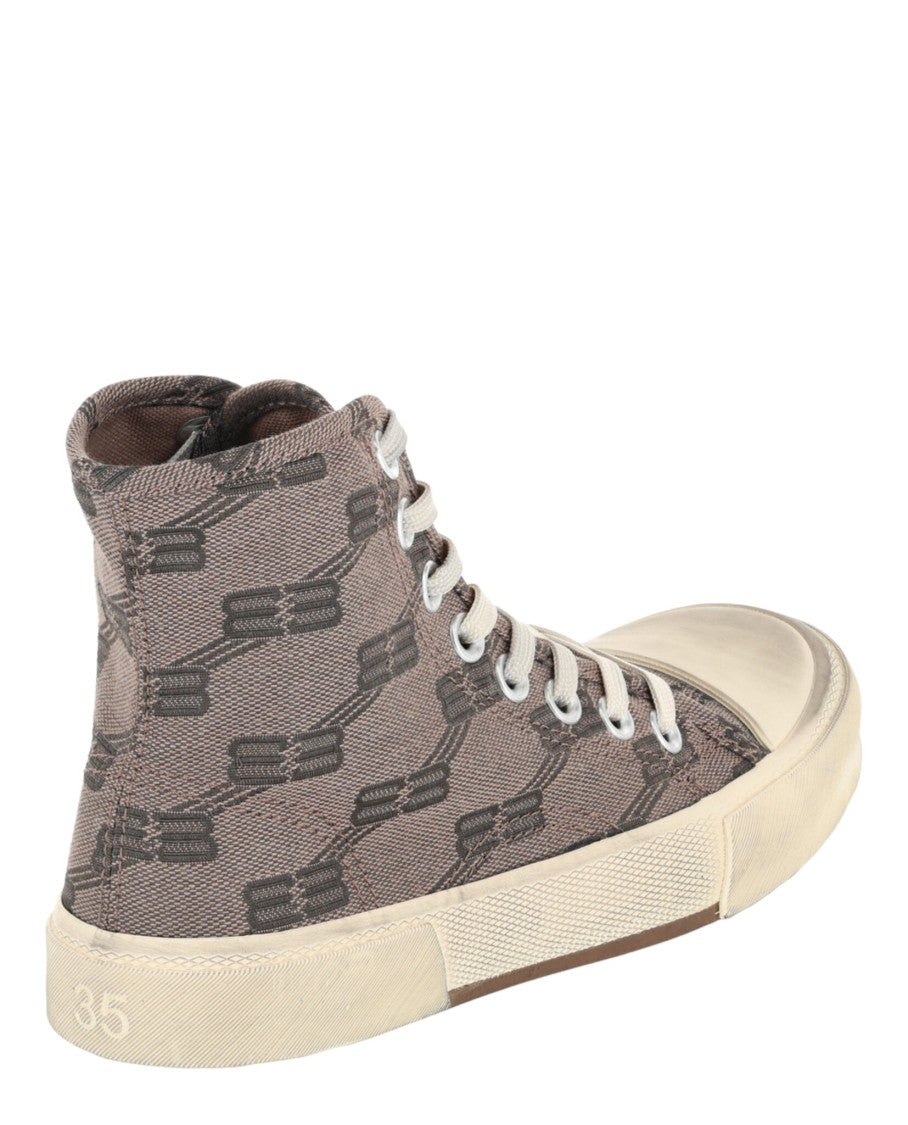 Balenciaga Paris Bb Monogram High-Top Sneakers