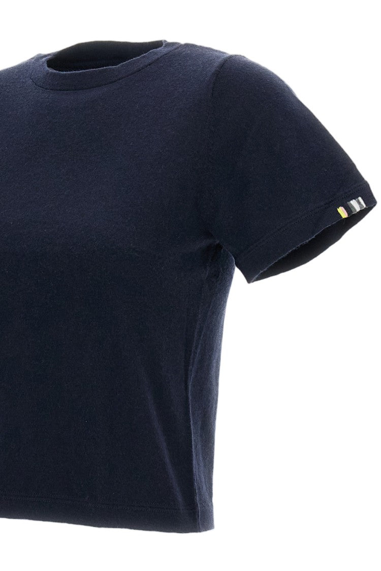 Extreme Cashmere Navy Blue N.267 Tina Cropped T-Shirt