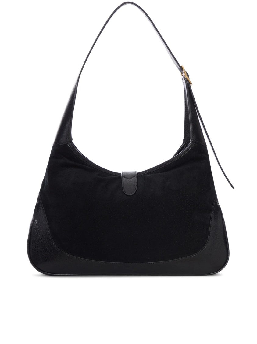 Gucci Black Jackie 1961 Suede Shoulder Bag
