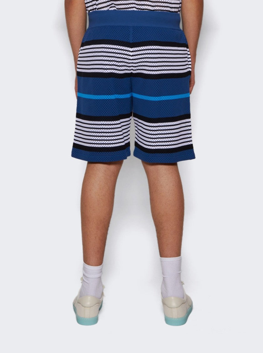 Burberry Striped Knit Shorts With Elastic Waistband