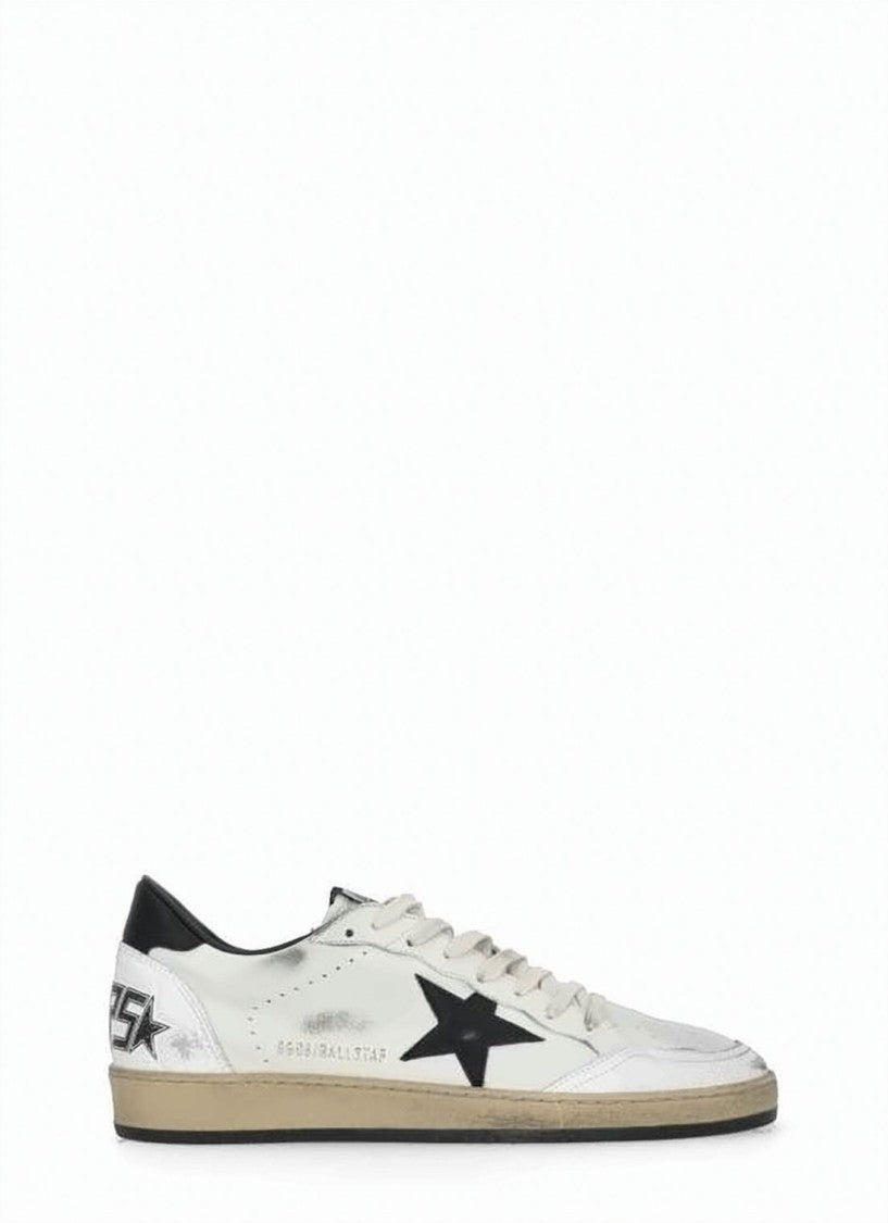 Golden Goose Worn-In White Leather Low-Top Sneakers