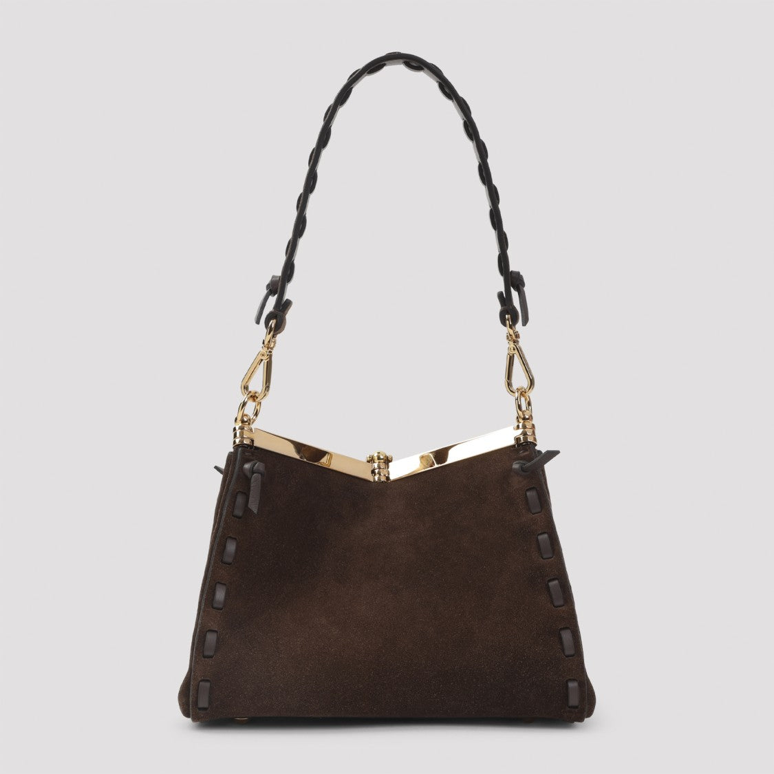 Etro Structured Suede Leather Shoulder Bag