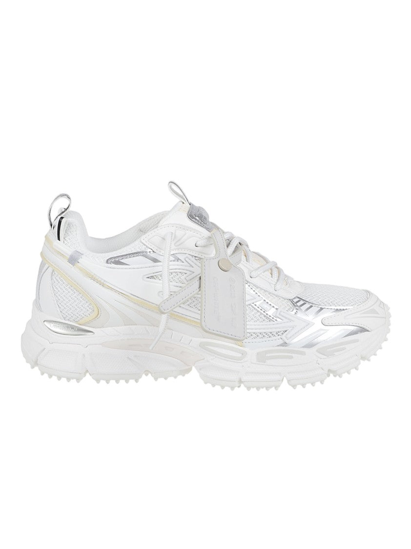 Off-White Futuristic Chunky Sole Sneakers With Reflective Accents