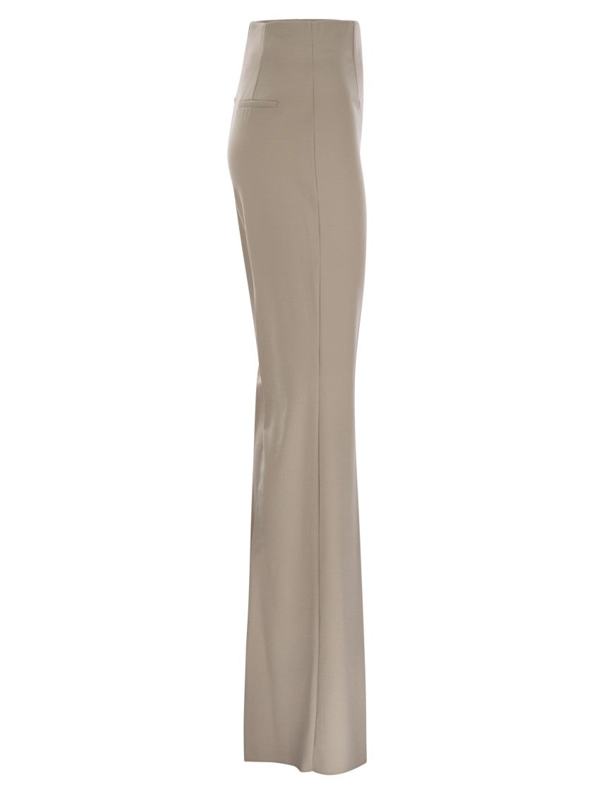 Sportmax Olea - High-Waisted Trousers In Scuba Jersey